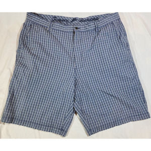 ✅ Tommy Bahama Shorts Chino Men Size 38 Blue Check Pattern 100% Cotton MSRP $80